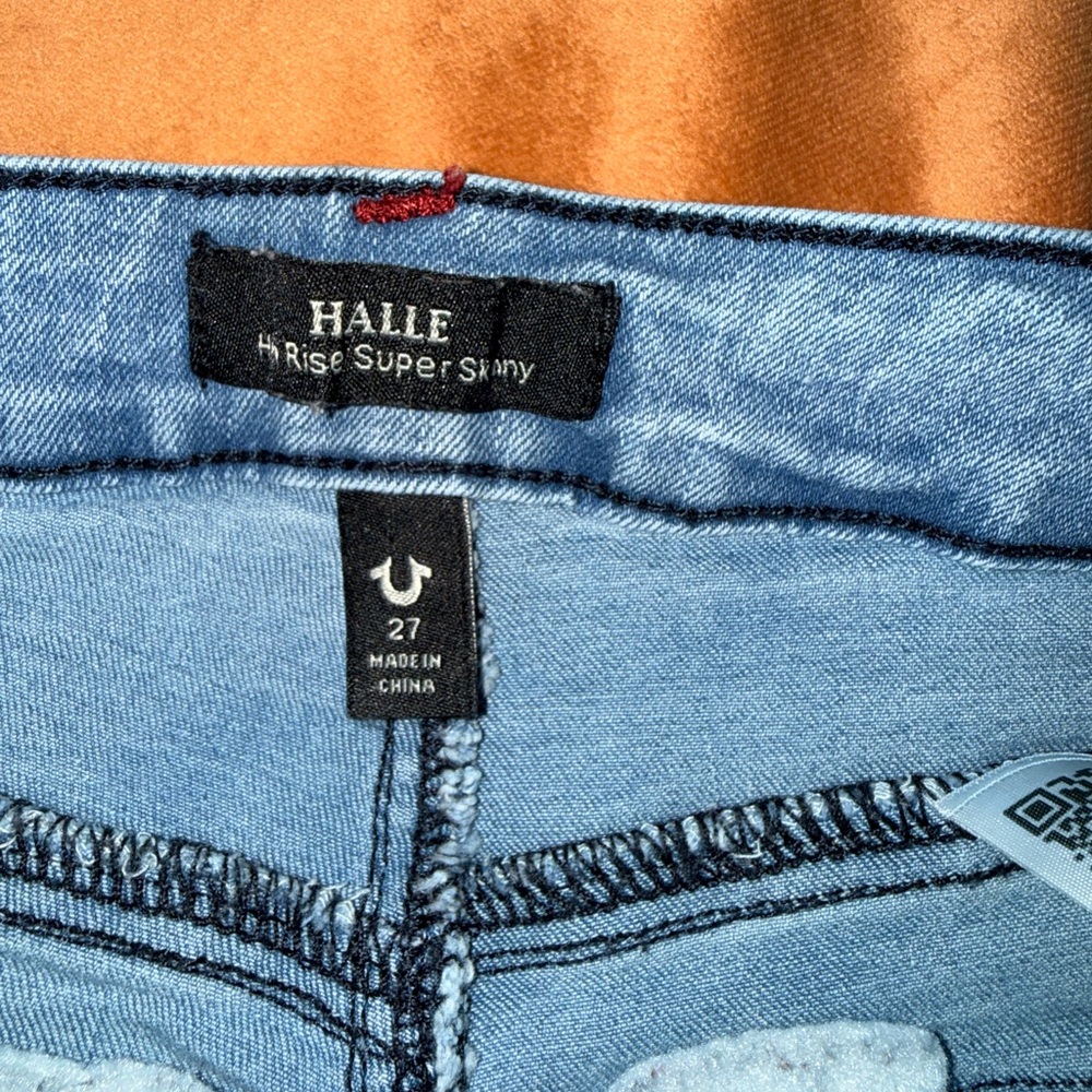 True Religion Women's Light Blue Straight Leg Jeans - Picture 2 of 3